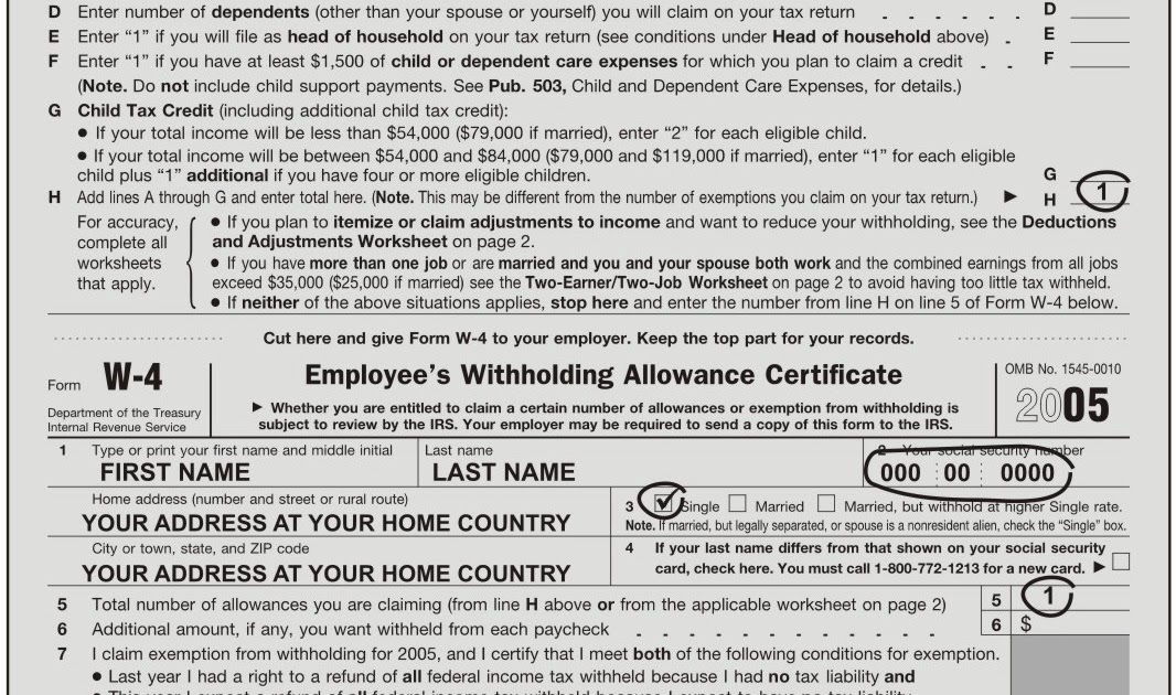 Tax Refunds How to fill W4 form properly?