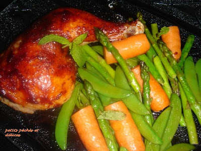 Cuisses de poulet barbecue au four et légumes sautés Cuisse+de+poulet+barbecue+au+four+et+l%C3%A9gumes+saut%C3%A9s