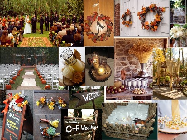 fall country wedding colors 