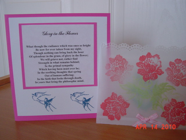 Sympathy Cards For Flowers. A sympathy card with vellum