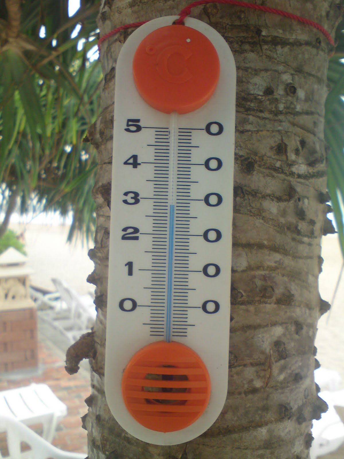 Termometern visar 28 grader och vi fryser!!!