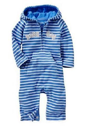 BABY GAP STRIPE HOODED JUMPER -BLUE
