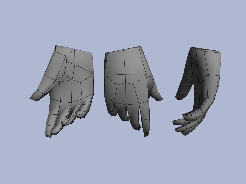 low poly hand blender low poly hand blender