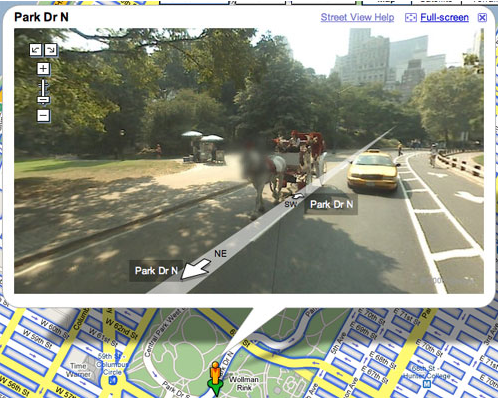 Floutage Google Street View