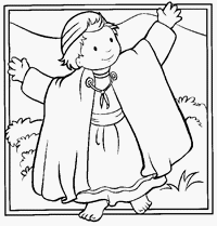 Bible Character Face Coloring Page