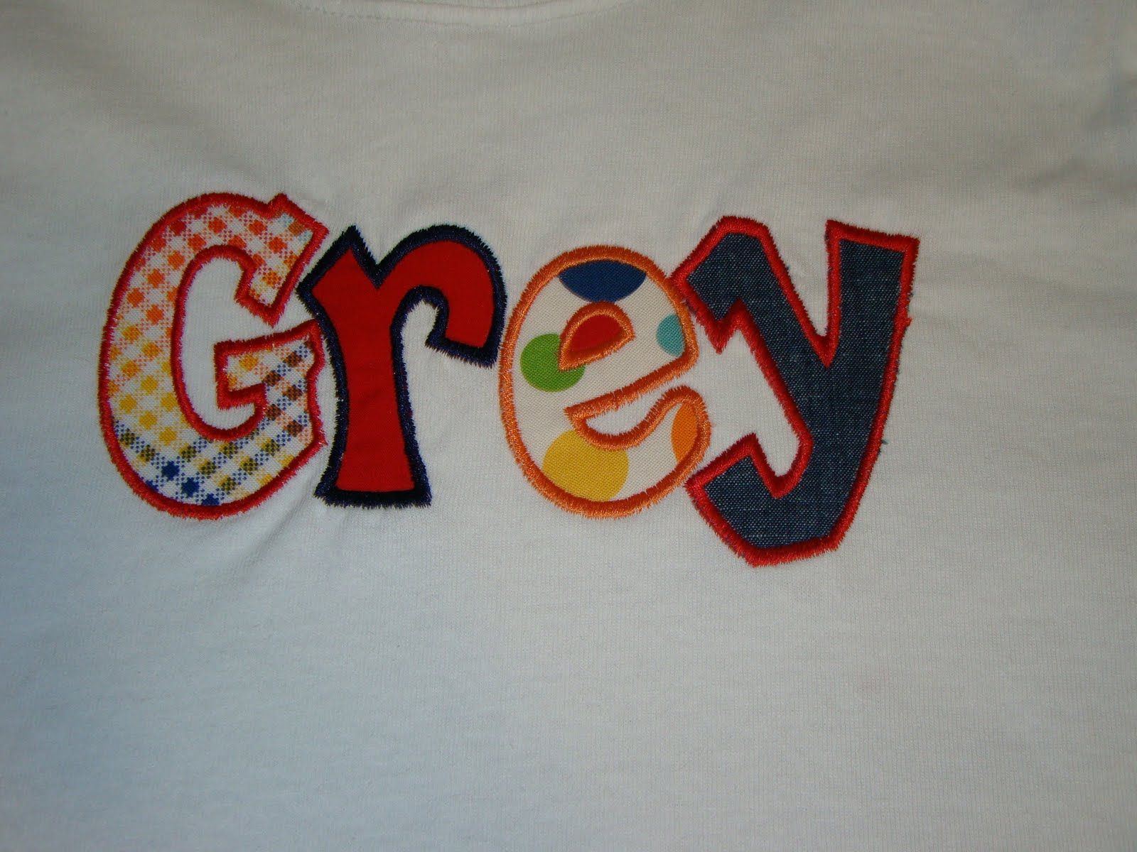SAME Monogram Applique Name Shirt for Siblings