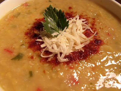 Articole culinare : supa de mazare si praz(pea and leek soup)