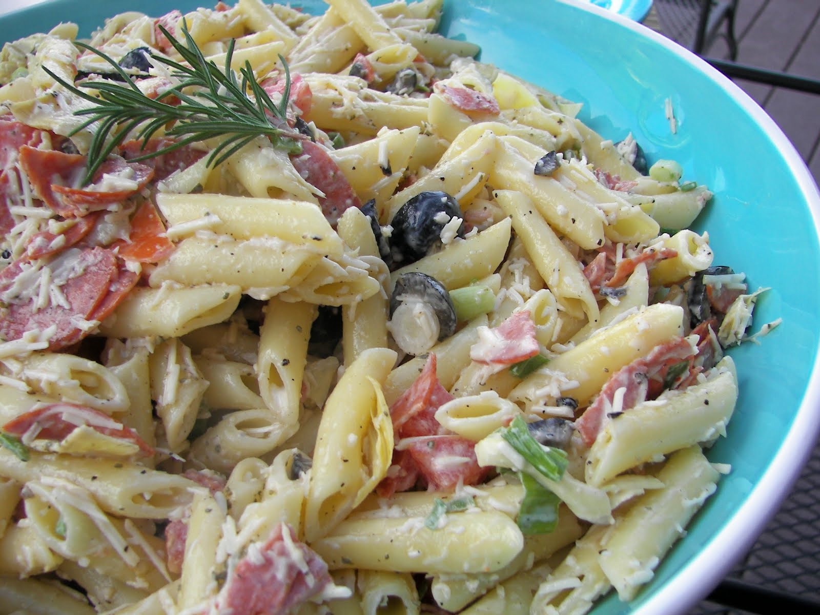 Red Couch Recipes Parmesan Pepperoni Pasta Salad