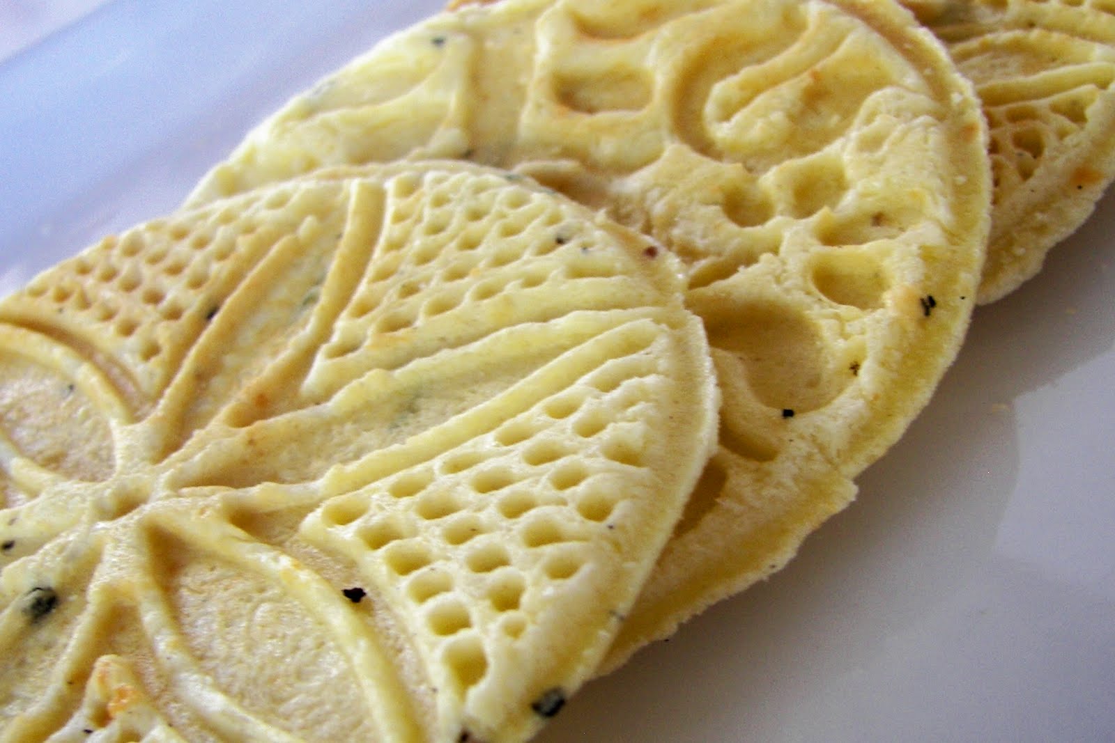 Red Couch Recipes Parmesan Herb Pizzelles