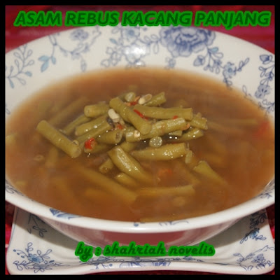 The Writers Cooking Asam Rebus Kacang Panjang
