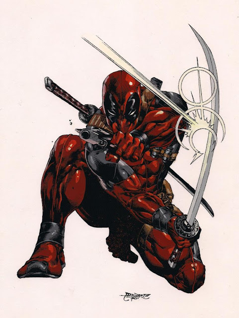 deadpool comic comics marvel painting 3d artist fan cell nikolaev alexander characters character spider dap line drawings heroes daredevil