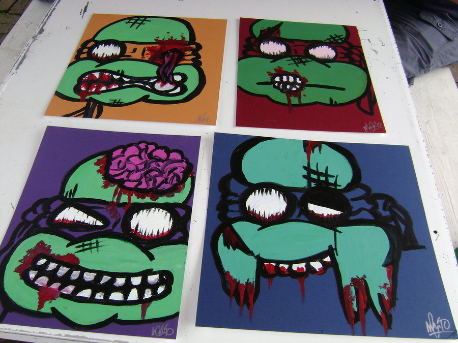 Zombies And Toys Teenage Ninja Zombie Turtles