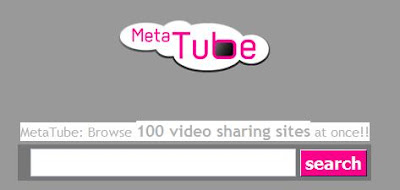 Pantalla de búsqueda en MetaTube