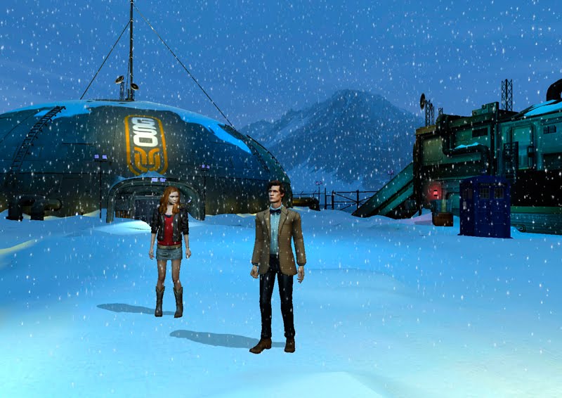 The Doctor and Amy explore an artic research base