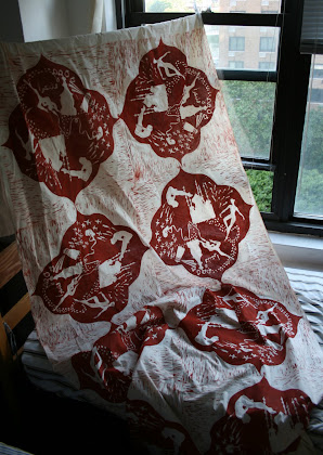 Relief print pattern, East and West
