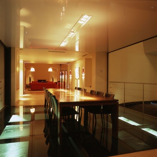 SALA CONTEMPORANEA Y COMEDOR FLOTANTE : SALAS Y COMEDORES DECORACION DE