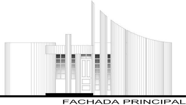 PLANO DE CASA REGUILETE PLANO Y FACHADA DE CASA QUE TIENE UNA PARTE EN FORMA DE REGUILETE