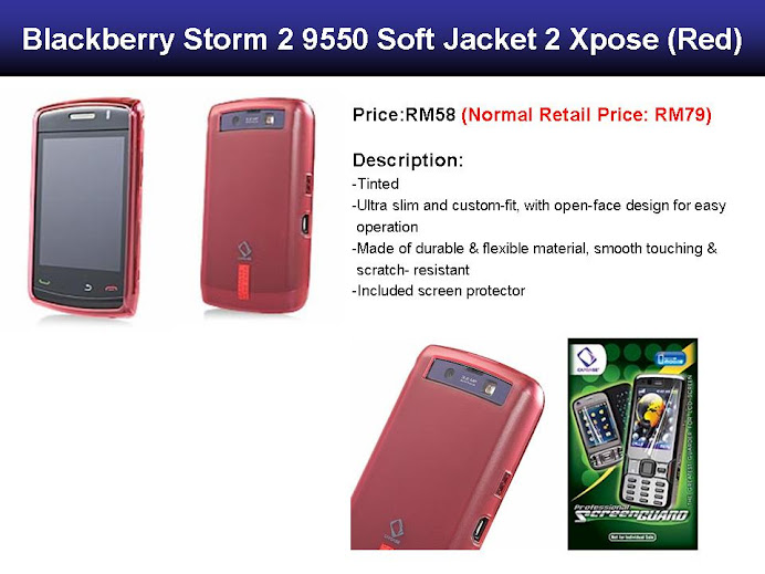 Blackberry Storm 2 9550 Soft Jacket 2 Xpose (Red)
