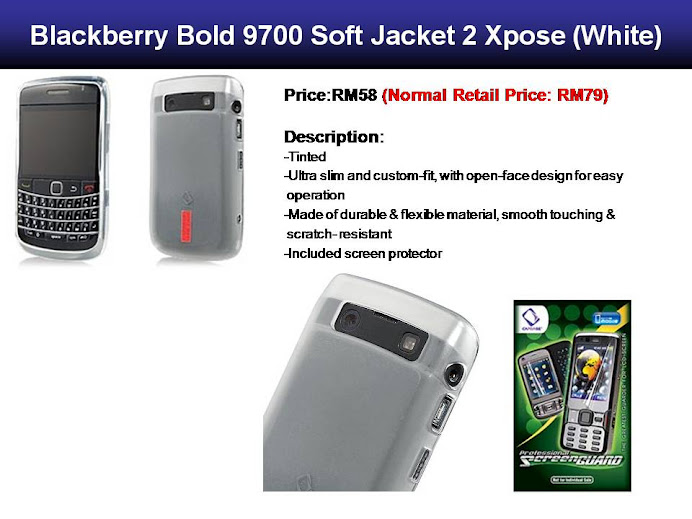 Blackberry Bold 9700 Soft Jacket 2 Xpose (White)