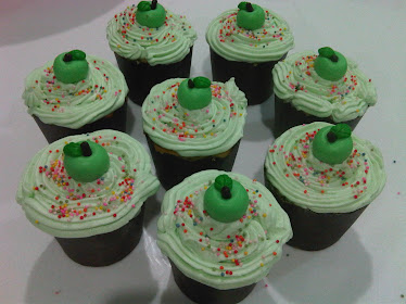 Green apple cup cake