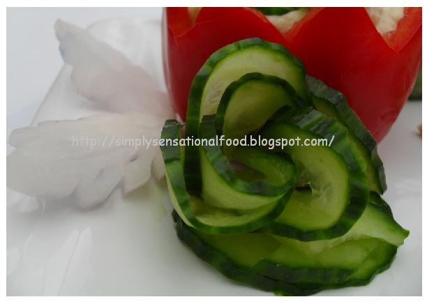 cucumber flower garnish