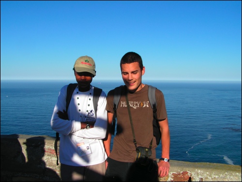 Jamie and South African Friend at the Lighthouse