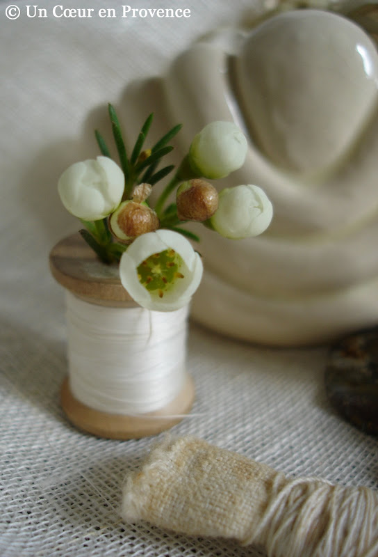 Flowery reel of thread