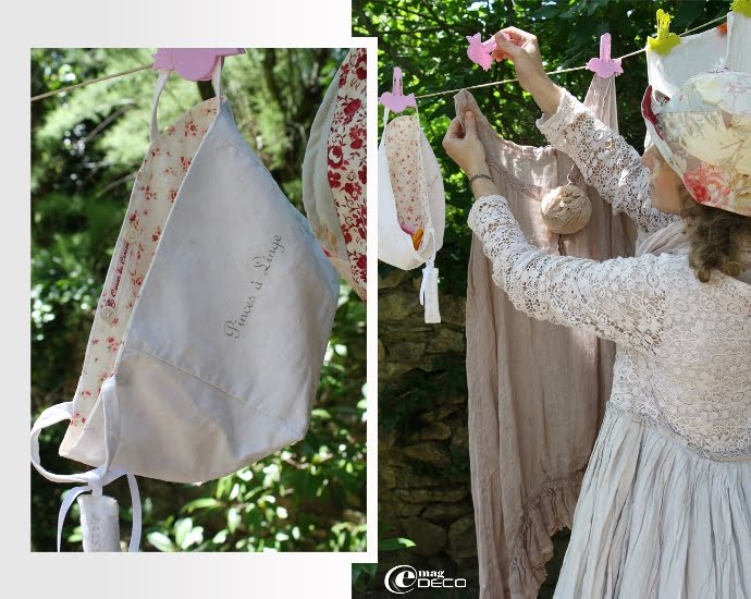 Vide-poche pour pinces à linge, création Cœur de Cerise et pinces à linge en forme d'oiseaux en plastique de couleur de marque Rice chez Truffaut