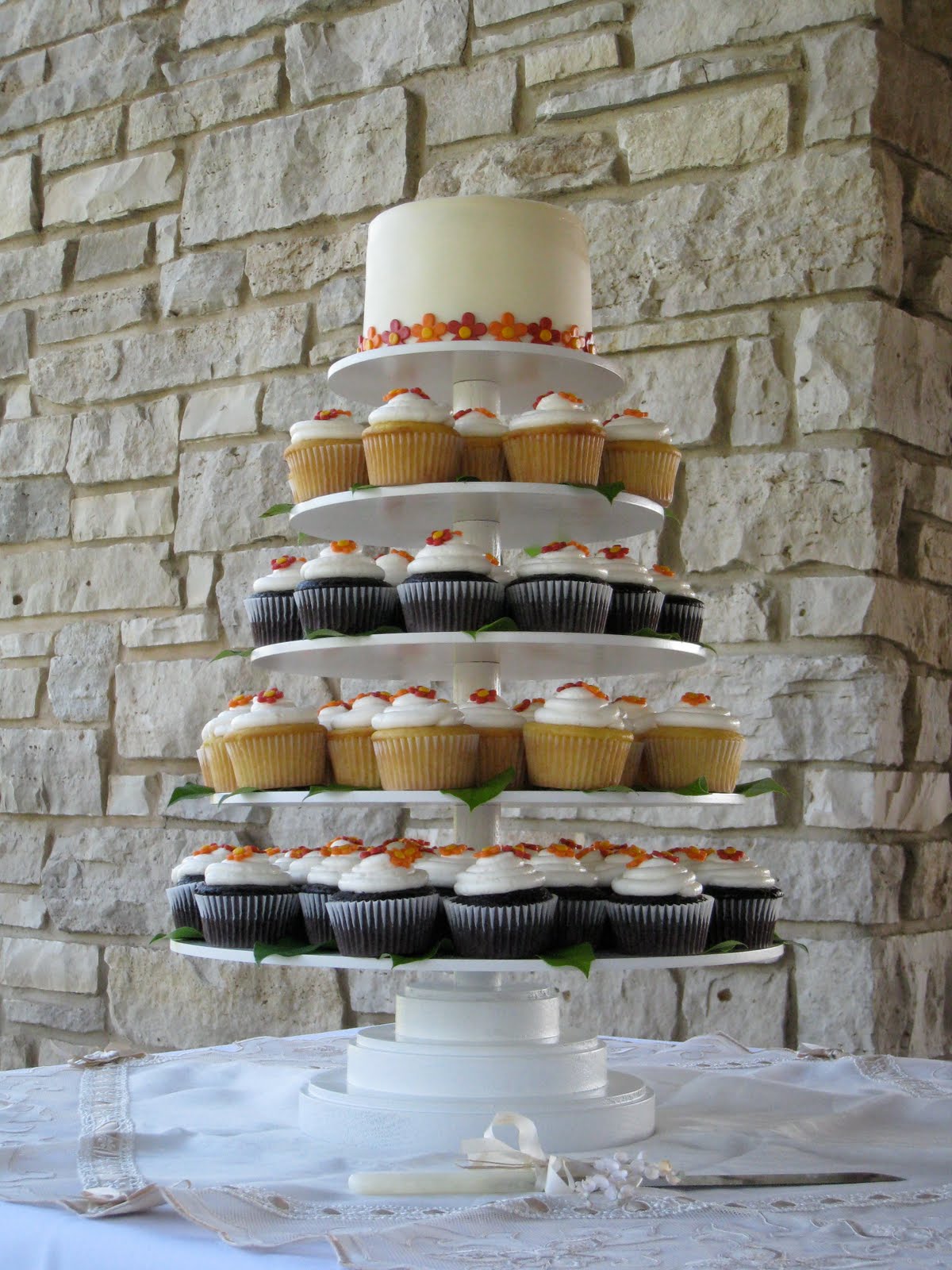 Rose Petals Cakery Cupcake Tower Rental