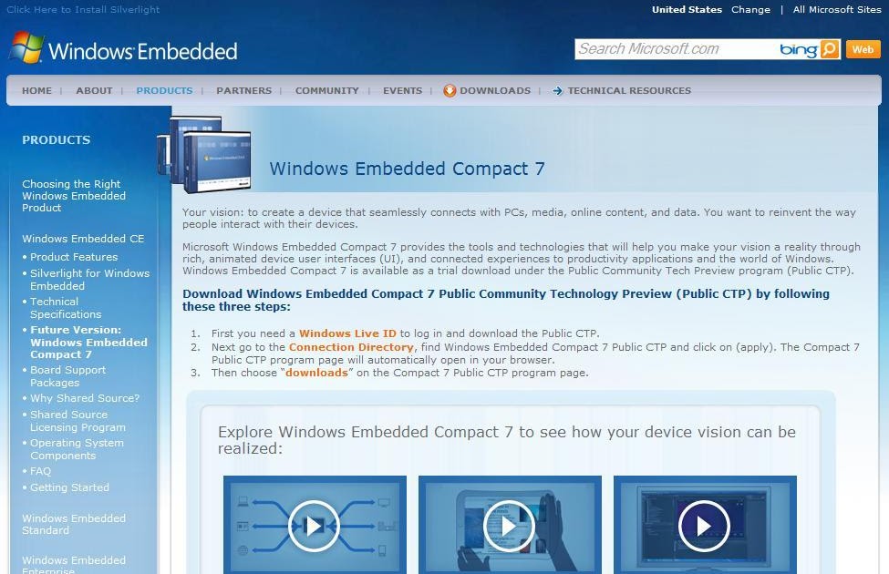 Discover the Windows Embedded Experience Windows Embedded Compact 7 Installation