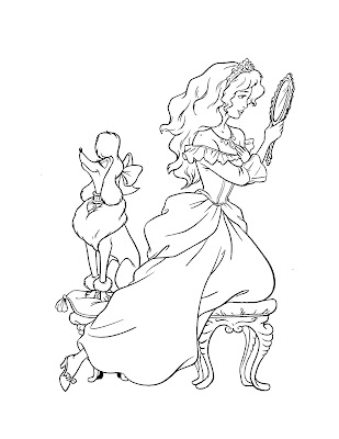 PRINCESS COLORING PAGES