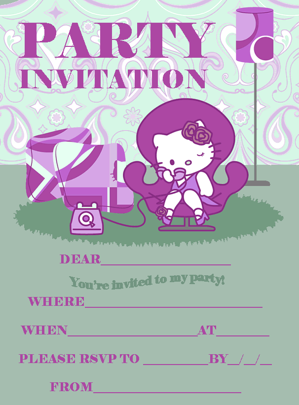 FREE HELLO KITTY PRINTABLE FREE PARTY INVITES FREE HELLO KITTY PRINTABLE FREE PARTY INVITES