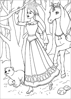 PRINCESS COLORING PAGES