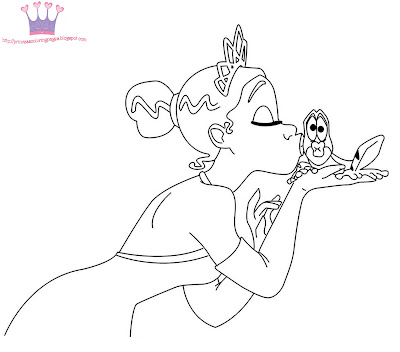 the princess and the frog coloring pages. PRINCESS TIANA AND THE FROG