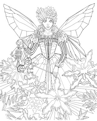 Winter Coloring Pages on Girls Will Love The Intricacy Of This Winter Princess Coloring Page