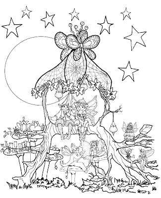 Coloring Sheets  Adults on Fairy Coloring Pages