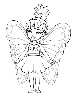 Fairy Coloring Pages on Barbie Fairy Coloring Pages