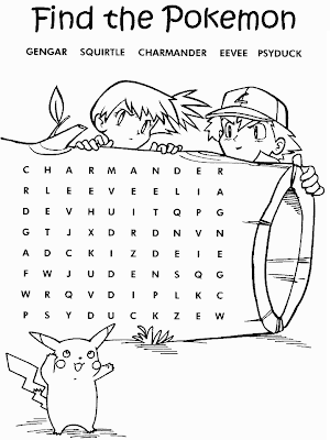 POKEMON ACTIVITY SHEETS