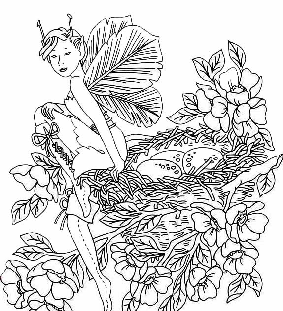Coloring Pages for Adults: Fairy Coloring Pages
