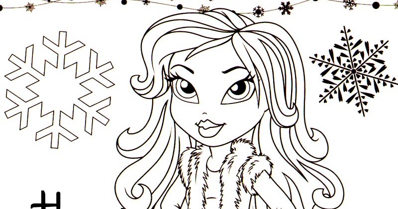 BRATZ COLORING PAGES: BRATZ CHRISTMAS COLORING PAGES