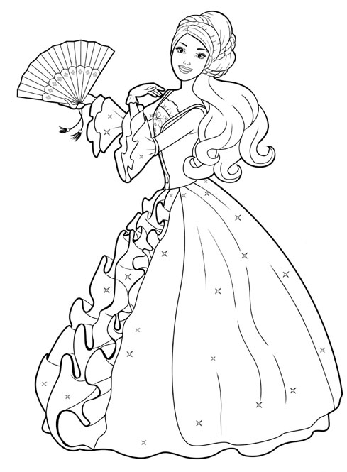 heidi montag fashion: barbie princess coloring pages to print
