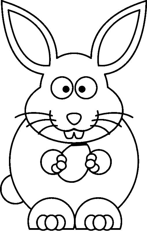 EASTER COLOURING: EASTER BUNNY COLOURING IN PAGE