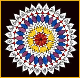 How do you make easy but beautiful rangoli designs for diwali
