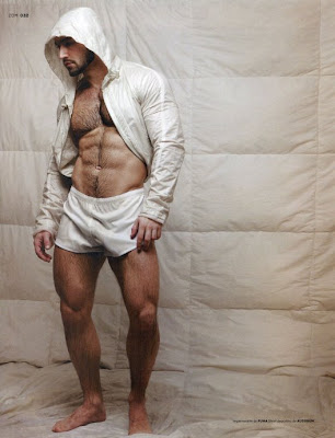 Six Pack Washboard Abs Muscles: Francois Sagat, French Arab Model