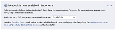 Facebook versi indonesia