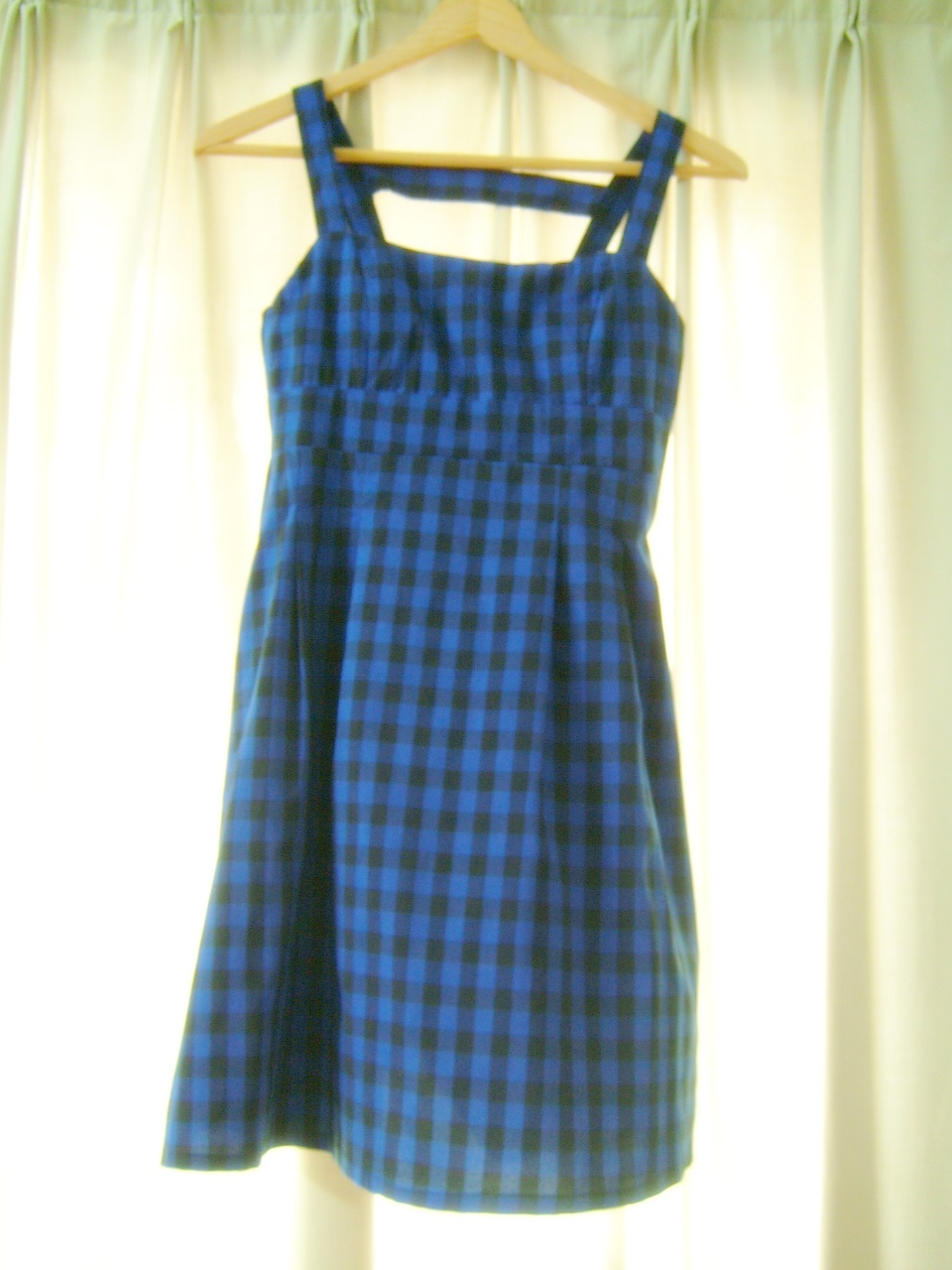 Checkered Blue Dress
