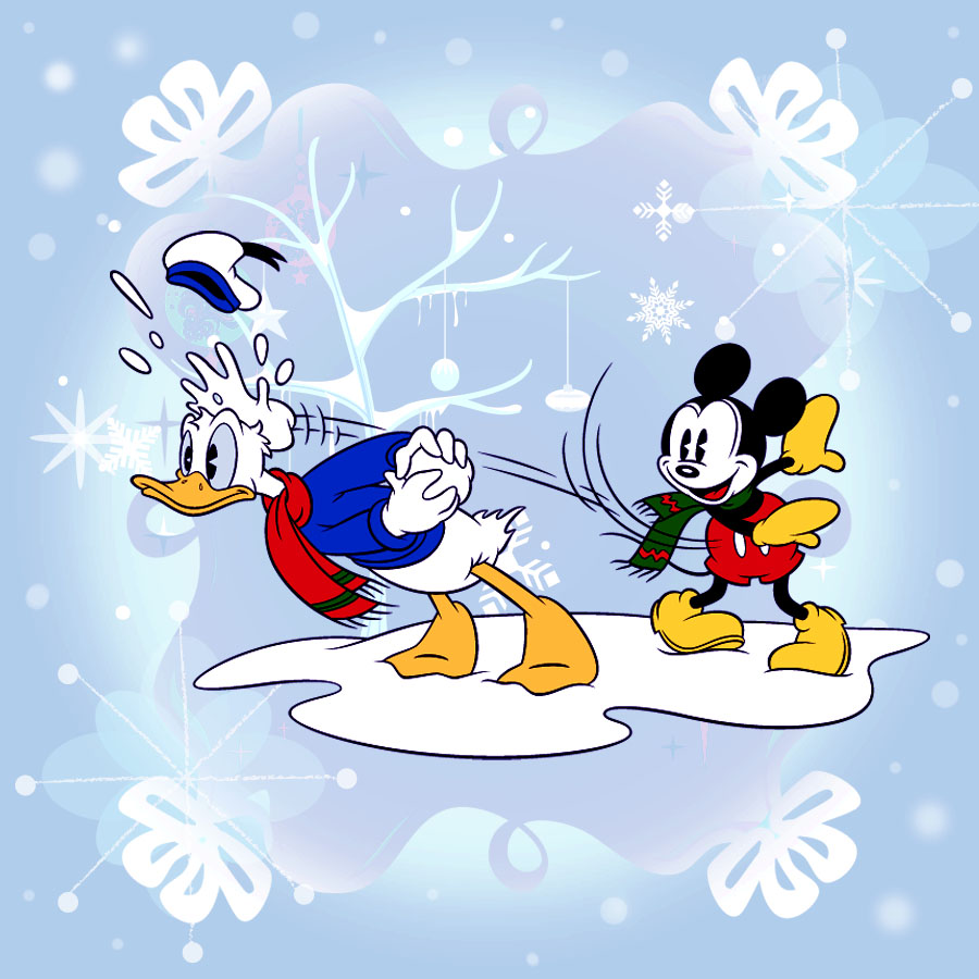 Frank Avelar: Winter Wallpapers created for Disney Mobile