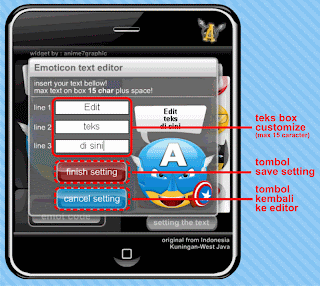 panel text editor flash emoticon widget