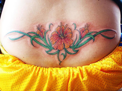 Lower Back Flower Tattoo