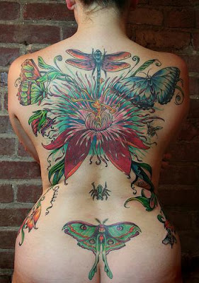 Lower Back Butterfly Tattoo